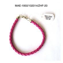 Pink Color Leather Bracelet