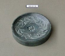 Round shape designer stone made Soap dish