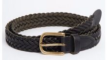 Genuine leather italian braided mixed belts