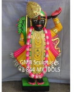 Black Marble Shrinathaji Statue