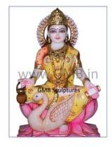 Gayatri Maa White Marble Statue