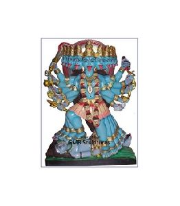 Ten faced Black Marble Kali Maa Statue