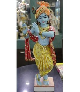 White Marble Lord Krishna Statue