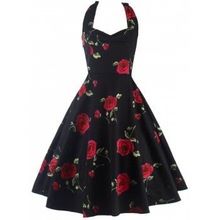 Gothic Halter Women Sun Dress