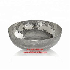 Silver Hammered Champagne Cooler Bowl