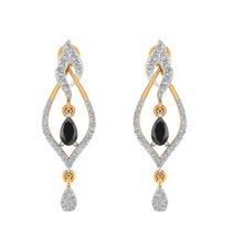 gold diamond gemstone earrings