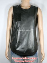 lambskin hip hop tunic top