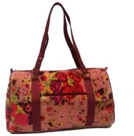 printed velvet handbag