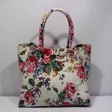 velvet printed lady tote bag