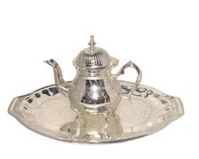 Silver plated brass tea set