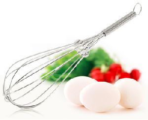Stainless steel manual egg whisk