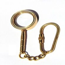 Nautical Brass magnify key chain Reproduction