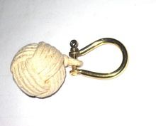 Nautical Brass monkey fist key chain