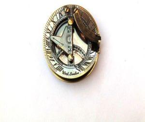 Nautical west London Mini sundial brass compass