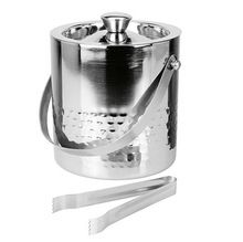 Stainless Steel Double Walled Insulated Hammered Ice Bucket