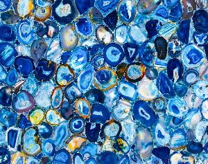 Brazilian Blue Agate Semi Precious Stone Slab