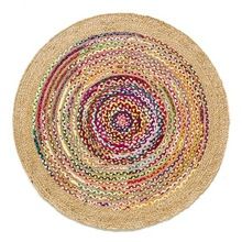 cotton hemp round rug