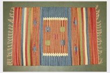 HAND WOVEN WOOL COTTON RUGS DHURRIE