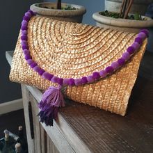 Tiered Tassel Straw Clutch