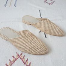 Traditional rafia slippers