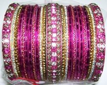 Aluminum Stone Mixed Fashion Bangle sets