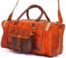 Genuine leather Heavy luggage carry bag