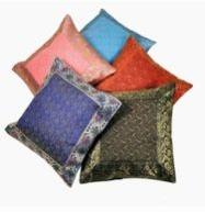 Shiny Banarasi Jacquard Brocade Cushion Cover Cushion Case