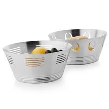 Stainless Steel Bread Basket, Silver