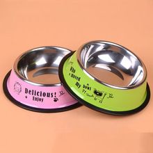 Wholesale Color Print Stainless Steel Pet Bowls