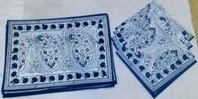 Hand block printed table mat sets