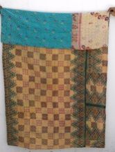Reversible Vintage Kantha Bed Covers Throws Gudri
