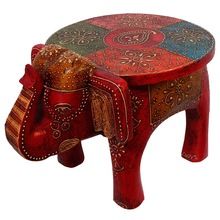 wooden elephant stool