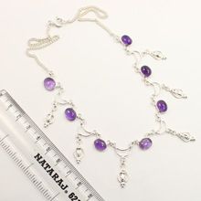 AMETHYST Oval Gemstone necklace