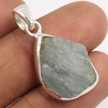 AQUAMARINE Raw Rough Gemstone pendant