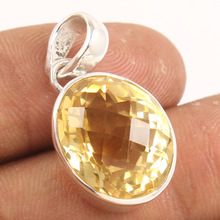 CITRINE Oval Gems pendant