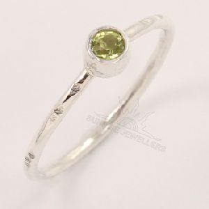 Natural Peridot Gemstone Ring