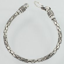 Sterling Silver Gemstones Wristband Cuff Bracelet Bangle