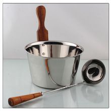 Stainless Steel Sauna Bucket and ladle