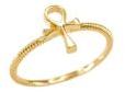 Gold Plated Cross Ring