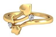 Gold Plated Heart Leaf Ring