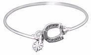 Rhodium Plated Bangle Bracelet