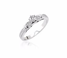 Solitaire Rhodium Plated Stud Ring