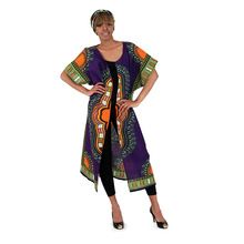 African Dashiki Print Open Maxi Kaftan