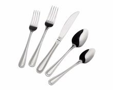 Stainless steel knife dessert spoon and fork