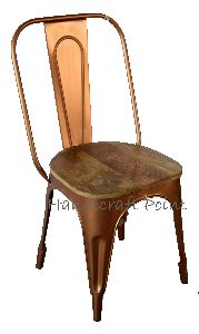 Tolix Chair with wooden seat