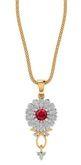 Diamond and Ruby Gemstone Pendant