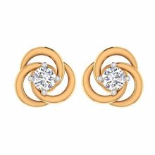 Genuine Diamond Solitaire Stud Earring