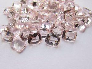 Morganite Faceted Cut Cushion Calibrated Gemstone