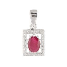 Silver Ruby Pendant