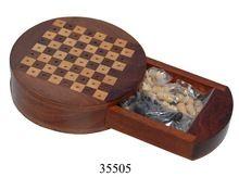 Handmade wooden chess game